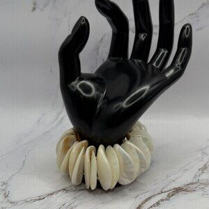 Vintage Beautiful Chunky Mother of Pearl Stretchy Bracelet